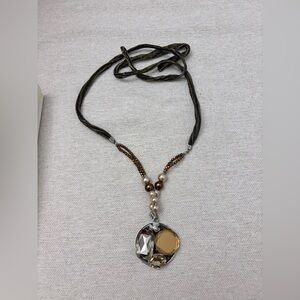 Pendant necklace with beaded cord, mint condition